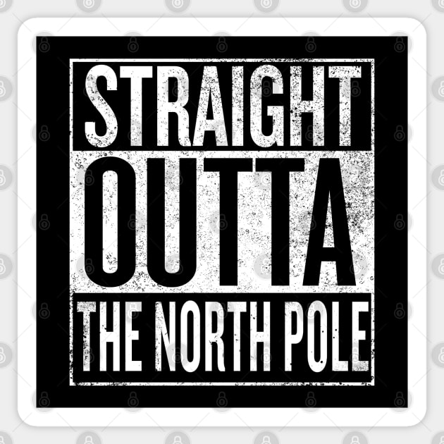 Straight Outta The North Pole Sticker by Dopamine Creative